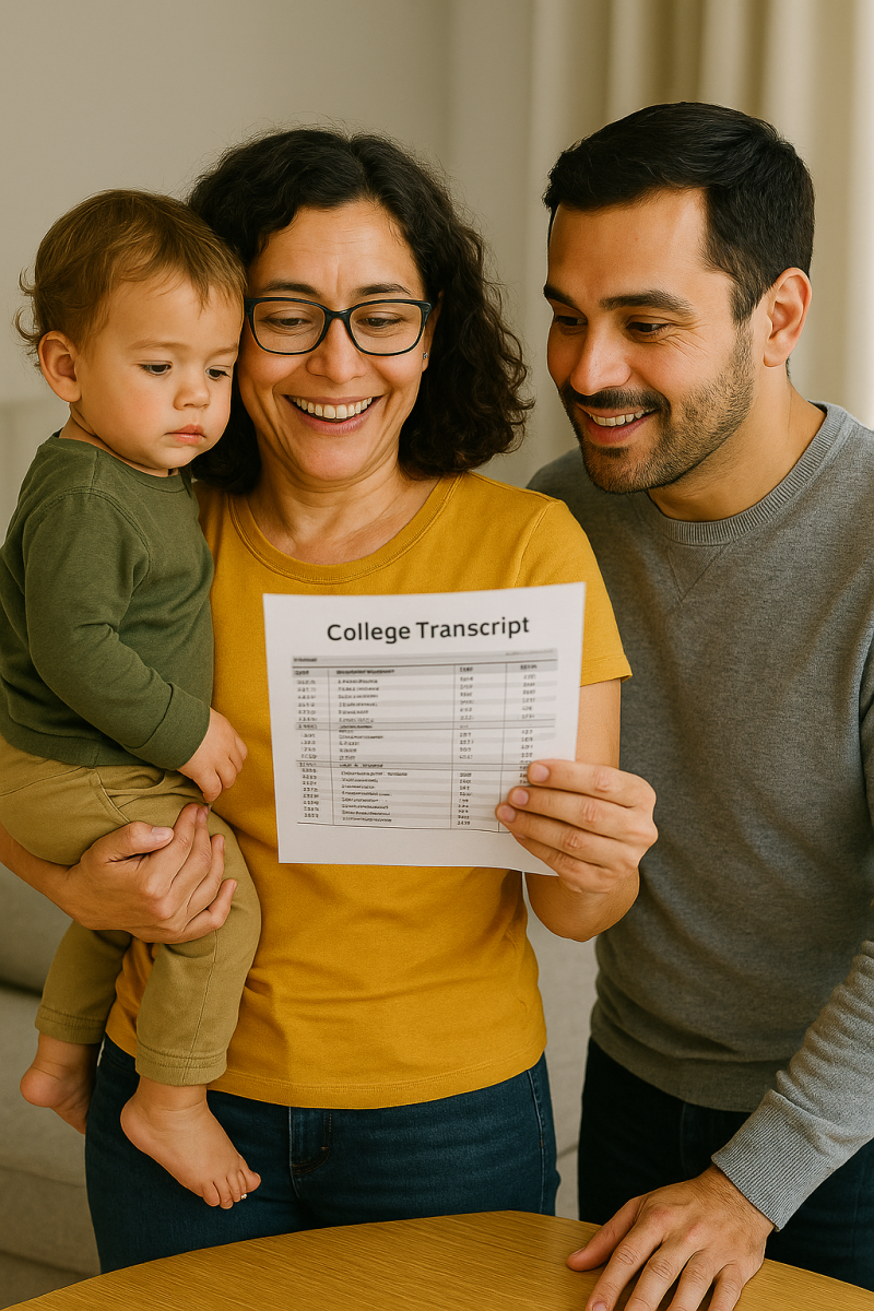 YourPace learner with family