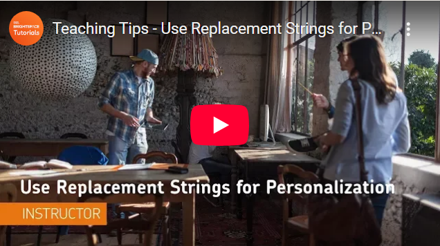 Use replacement strings for personalization