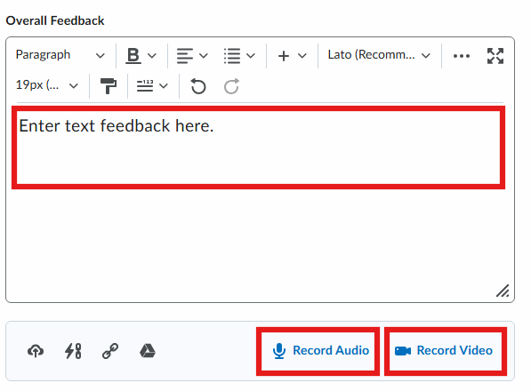 Brightspace feedback tools