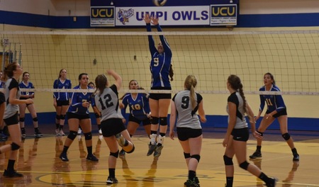 Owls Volleyball sweeps UMaine-Machias