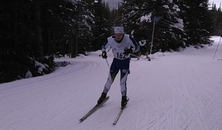 Ski team trains in Foret Montmorency, Quebec