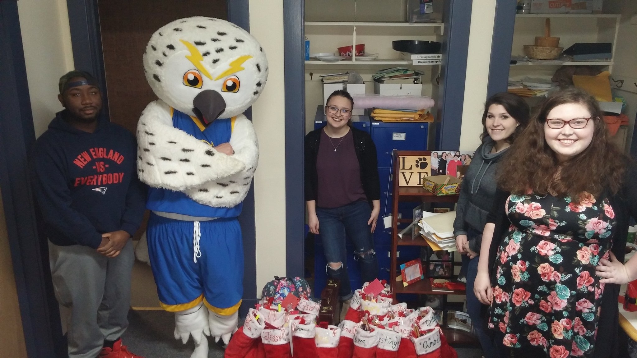 UMPI Business Club and Hootie Claus deliver Christmas goodies