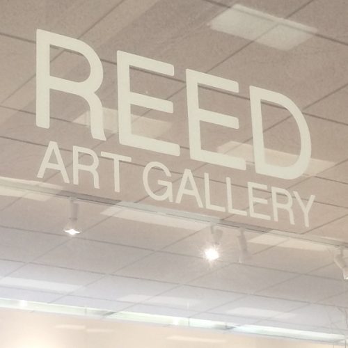 Photo of Reed Gallery sign.