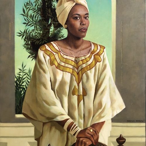 Photo of painting by Thomas Nadeau titled "Alice from Burundi"