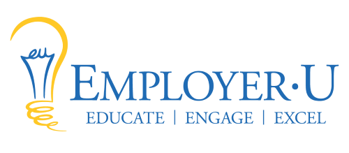 EmployerU logo with text "educate, engage, excel"