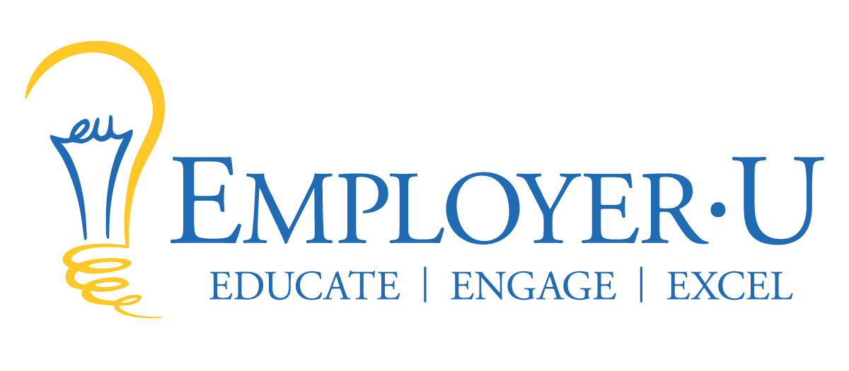 EmployerU logo with text "educate, engage, excel"