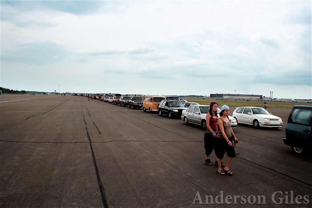 cars on runway