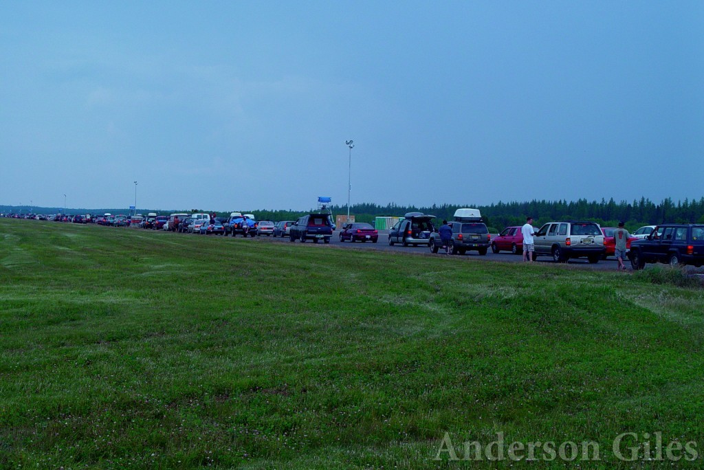 cars waiting to get in