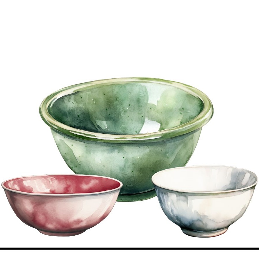 Empty Bowls Aroostook logo, featuring ceramic bowls in various colors.