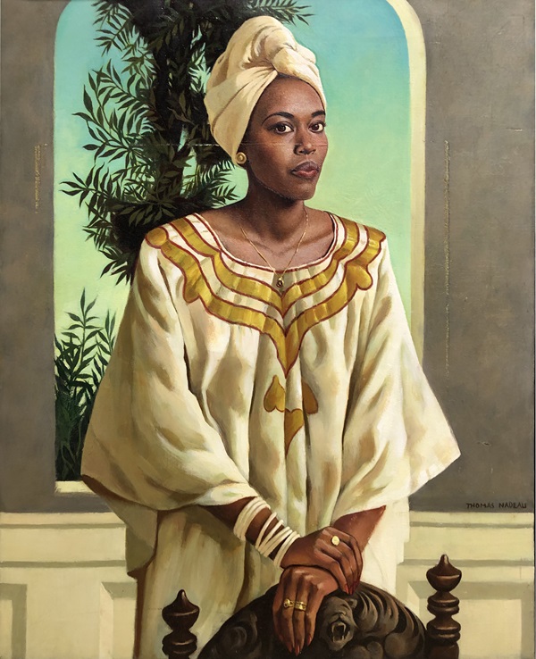 Photo of painting by Thomas Nadeau titled "Alice from Burundi"